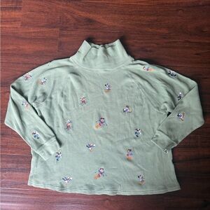 Disney Parks Mickey and Friends Holiday Homestead waffle turtleneck XL